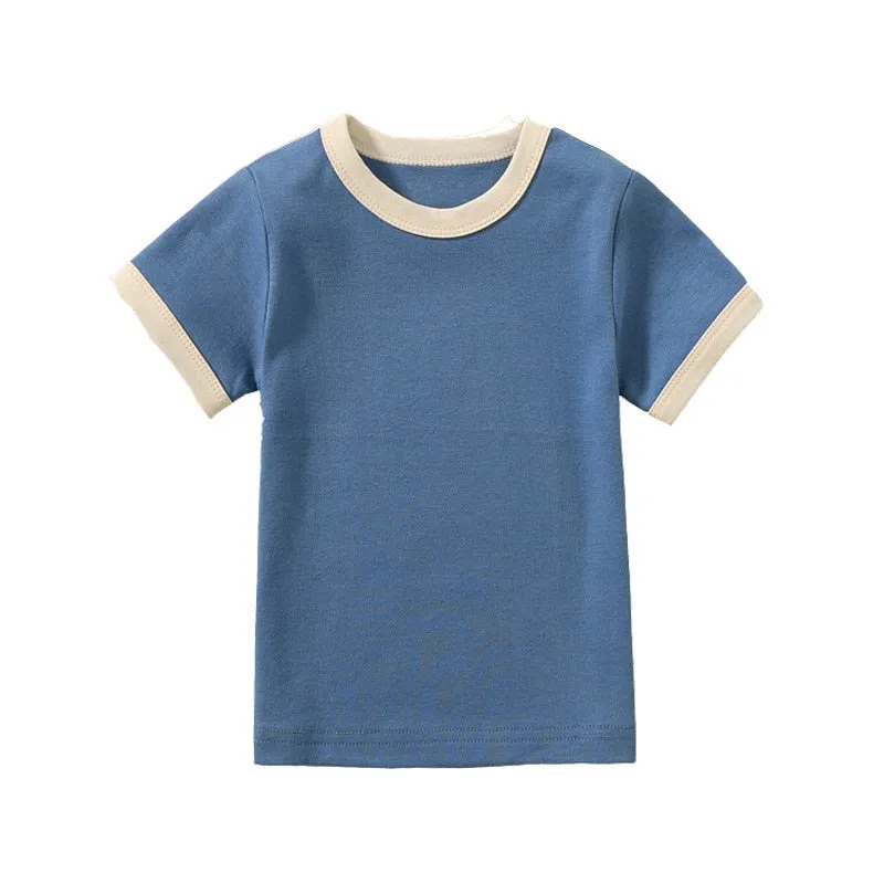 100% Cotton Short Sleeves Round Neck Tops