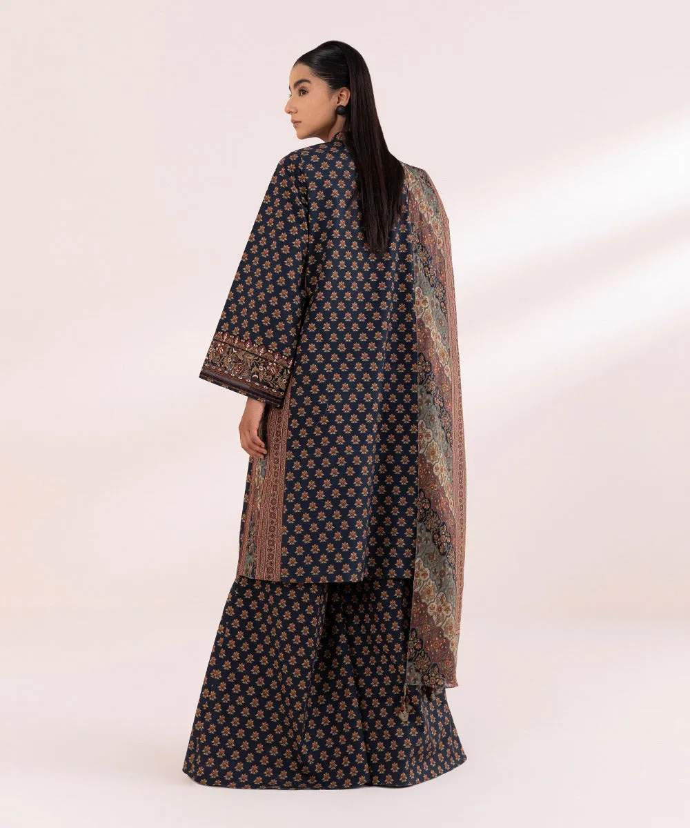 3 Piece - Embroidered Lawn Suit-U3Pedy24V410