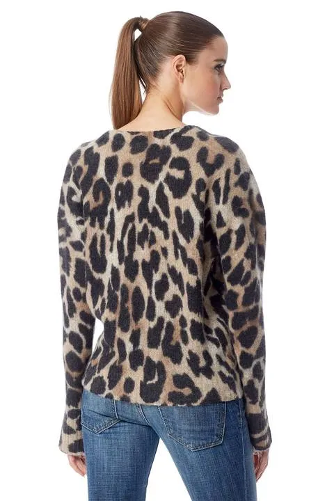 360 Sweater- Geraldine White Smoke/Leopard