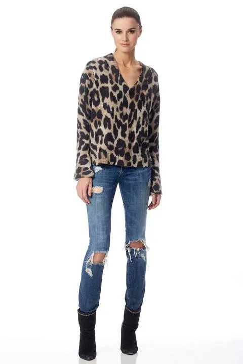 360 Sweater- Geraldine White Smoke/Leopard