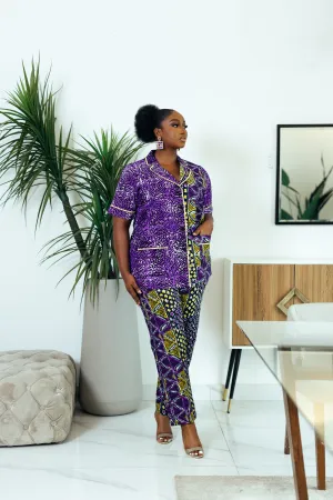 ABENI AFRICAN PRINT PANTS SET