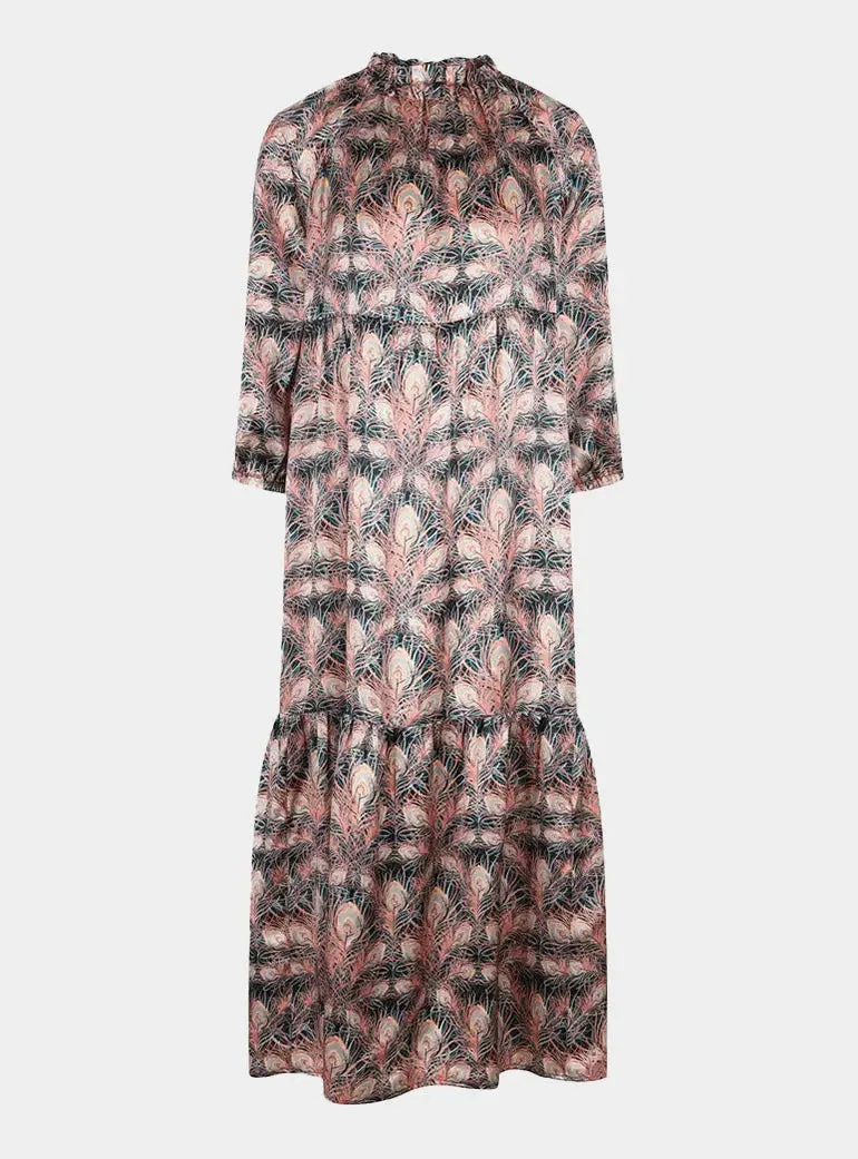 AHB Atelier Women's Liberty Silk Juno Feather Raglan Sleeve Dress