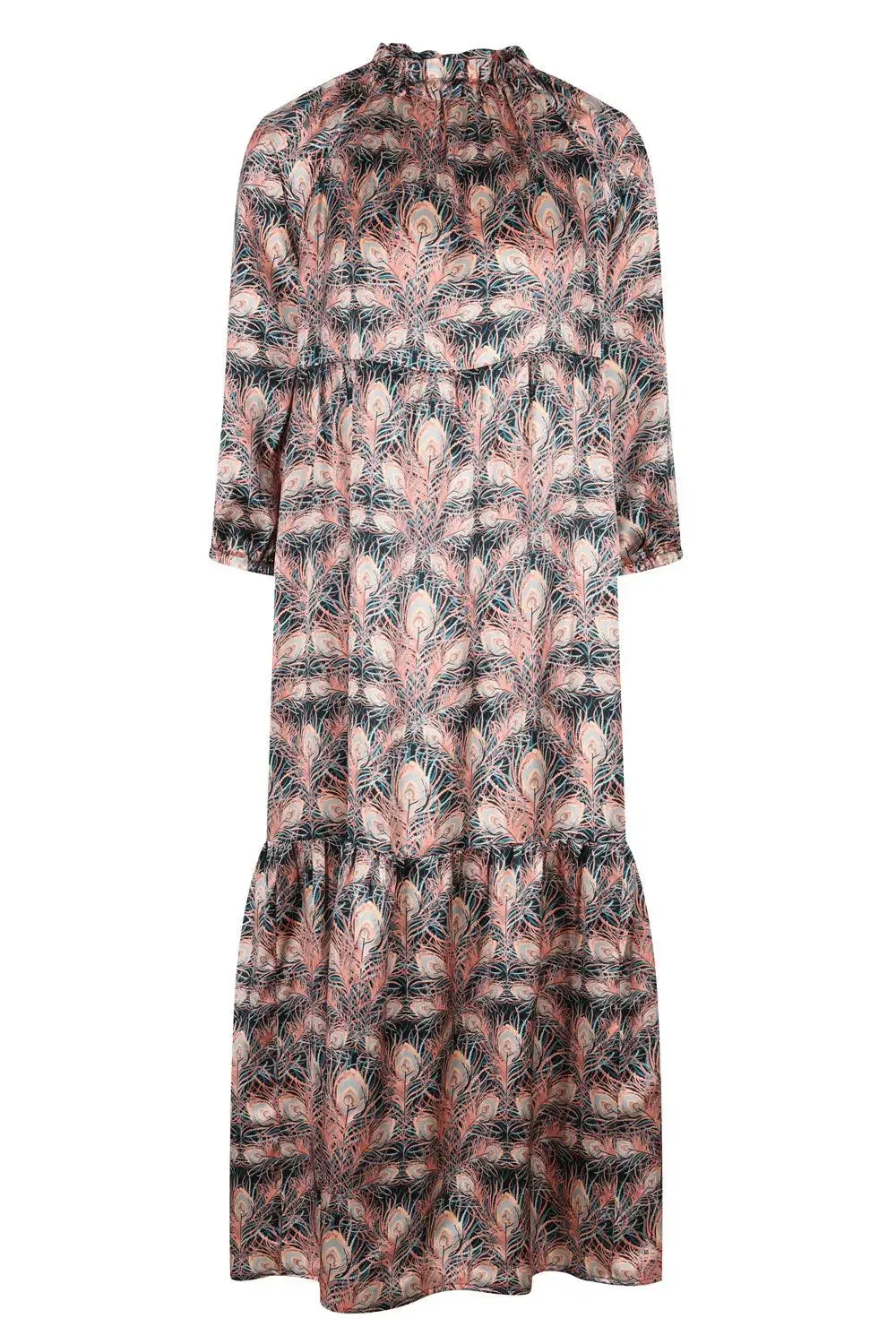 AHB Atelier Women's Liberty Silk Juno Feather Raglan Sleeve Dress