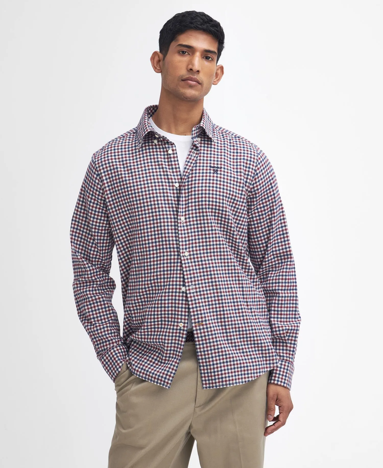 Barbour - Finkle Tailored Gingham Shirt, Merlot