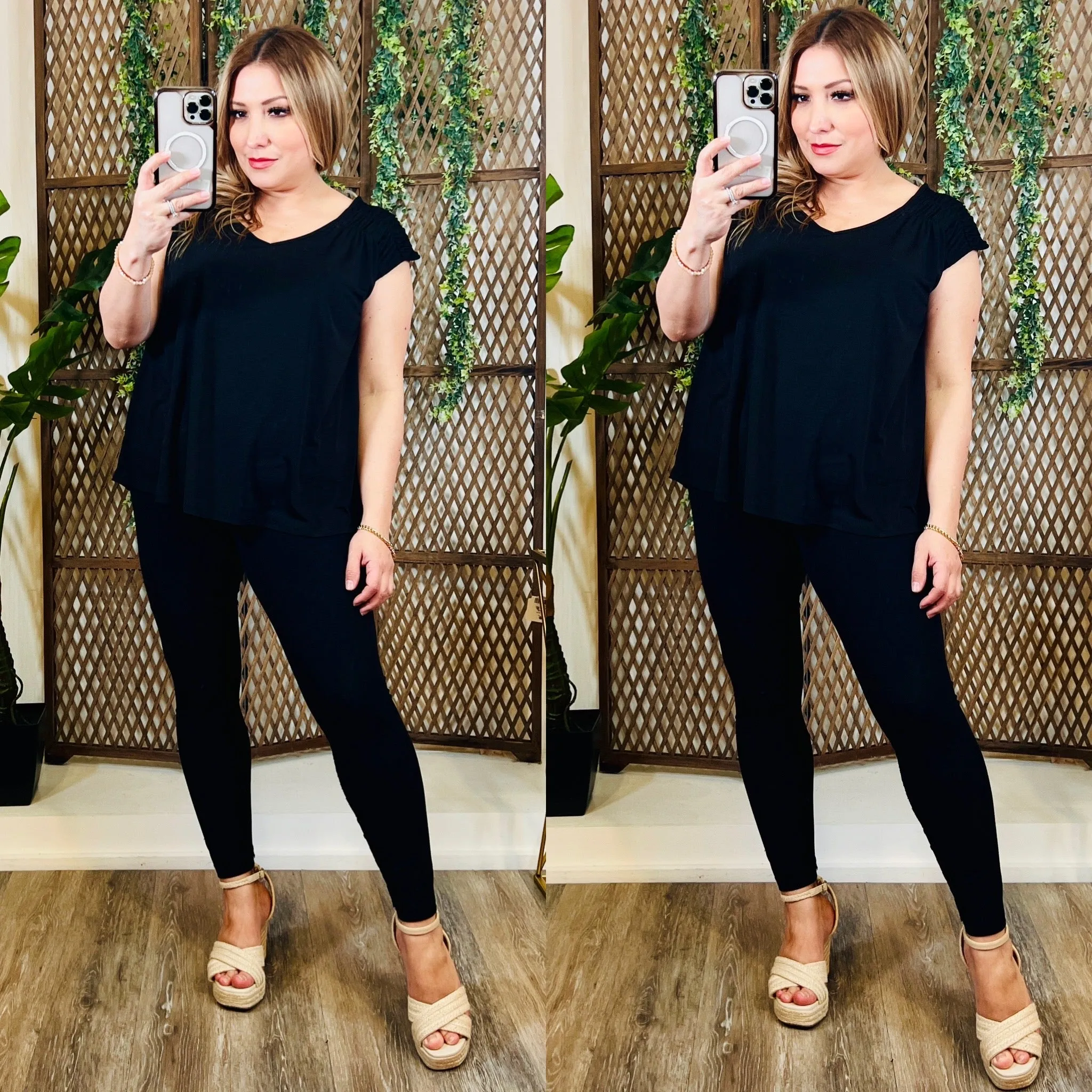 Black Chic Detail Top