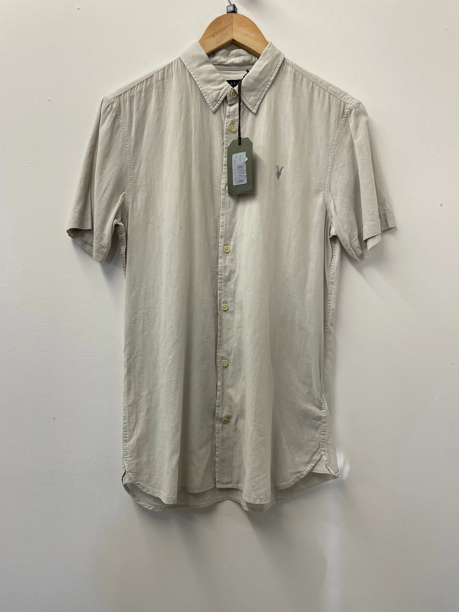 BNWT AllSaints Wayland SS Shirt Beige Size XS