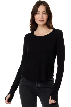 Bobi Cropped Boxy Long Sleeve Tee