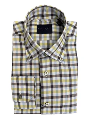 Calder Shirt Melange Twill Exploded Gingham