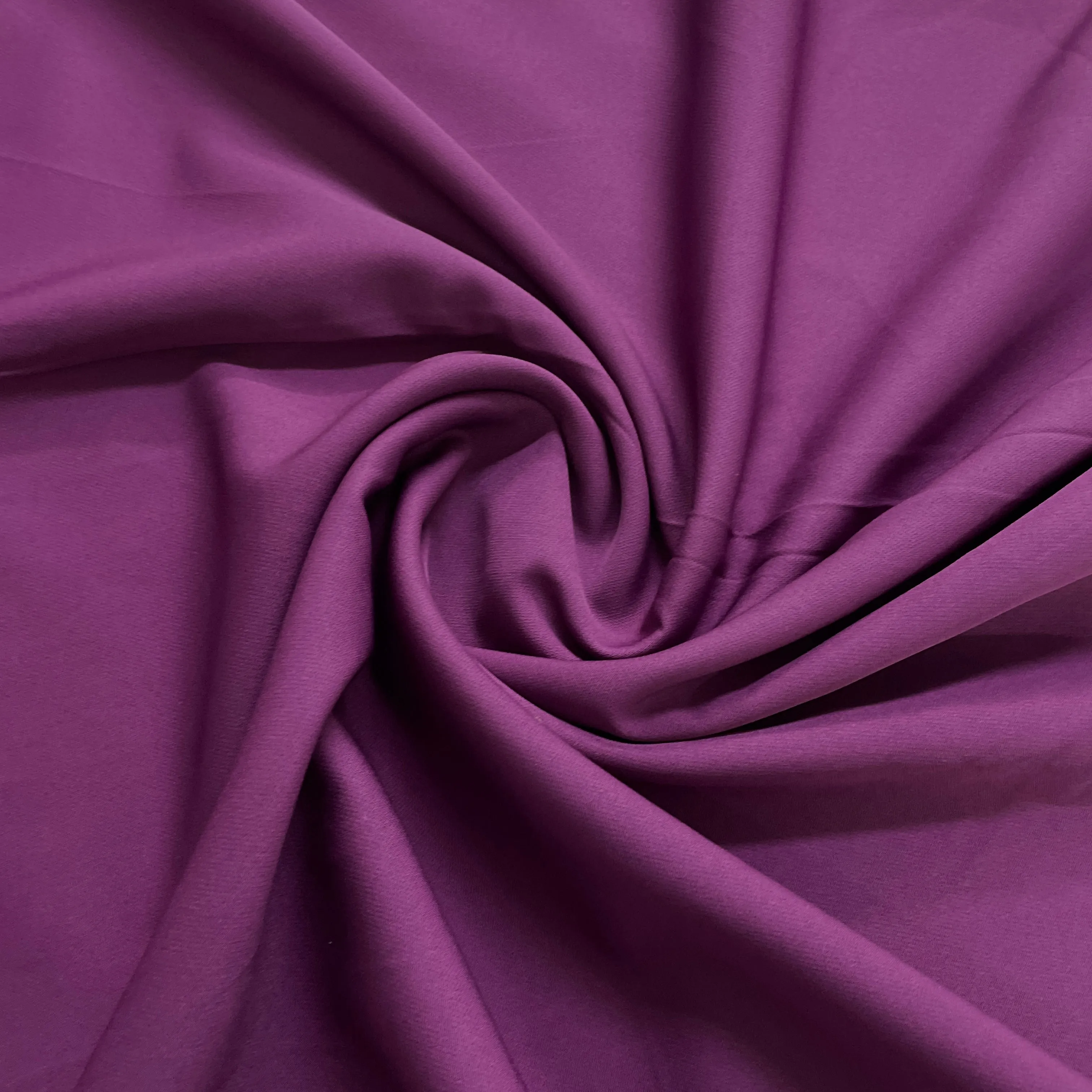 Classic Purple Solid Banana Crepe Fabric