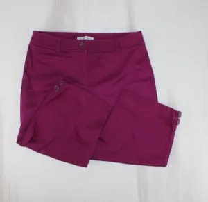 CLEO PLUM CAPRI PANTS LADIES SIZE 8 PRE-LOVED