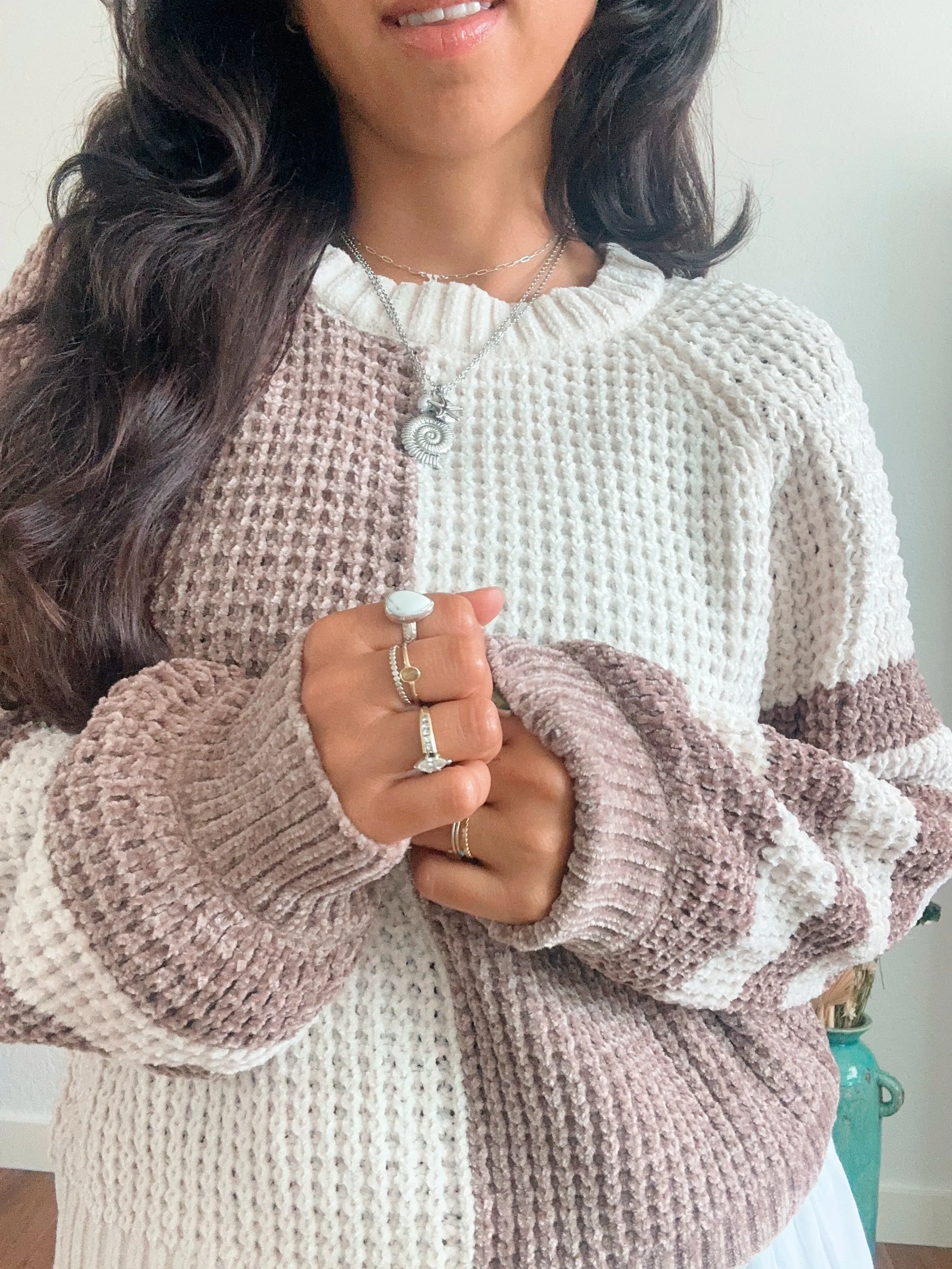 Cocoa Checkered Sweater