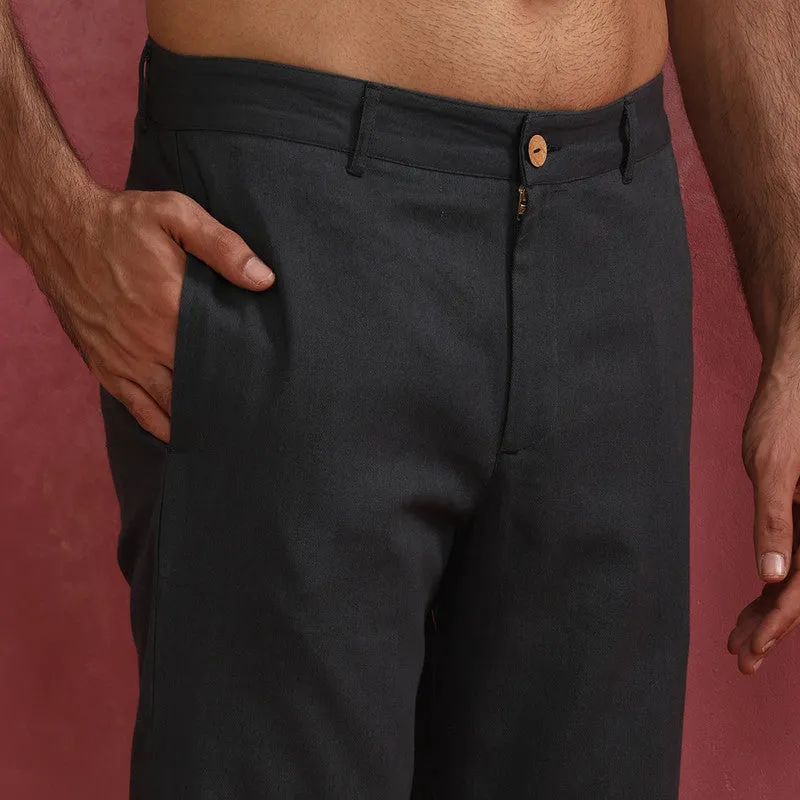 Cotton Twill Pants for Men | Charcoal Grey