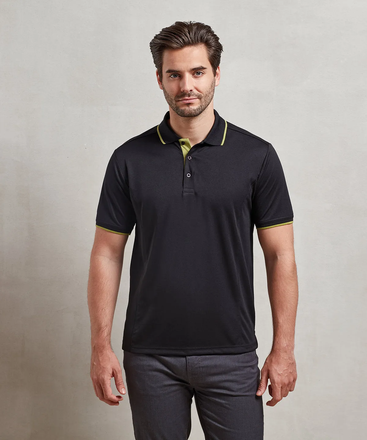 Dark Grey/Silver - Contrast Coolchecker® polo