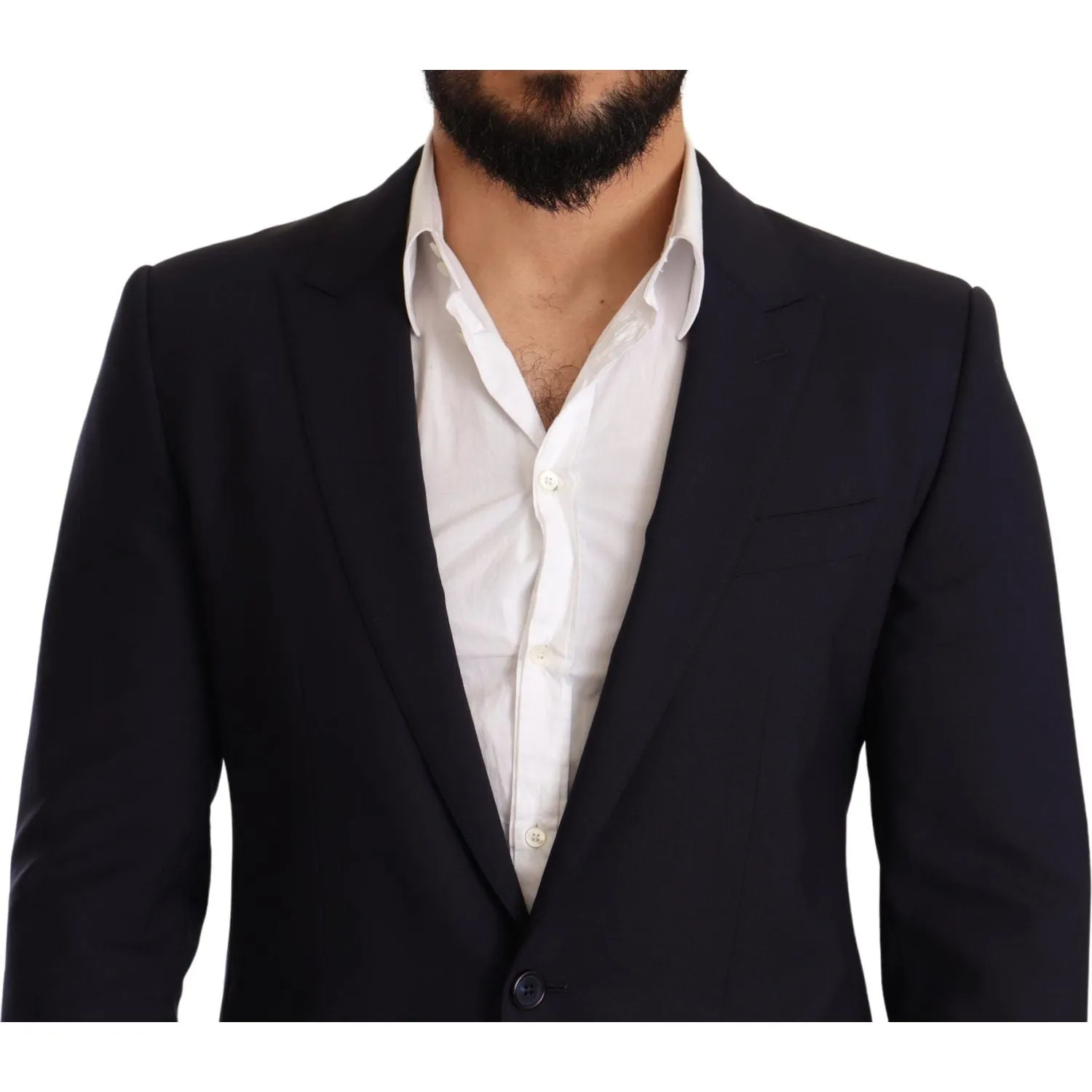 Dolce & Gabbana Elegant Navy Martini Blazer by Renowned Tailors