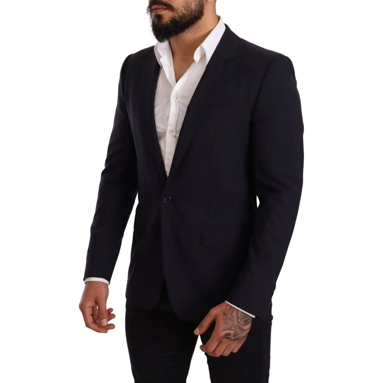 Dolce & Gabbana Elegant Navy Martini Blazer by Renowned Tailors