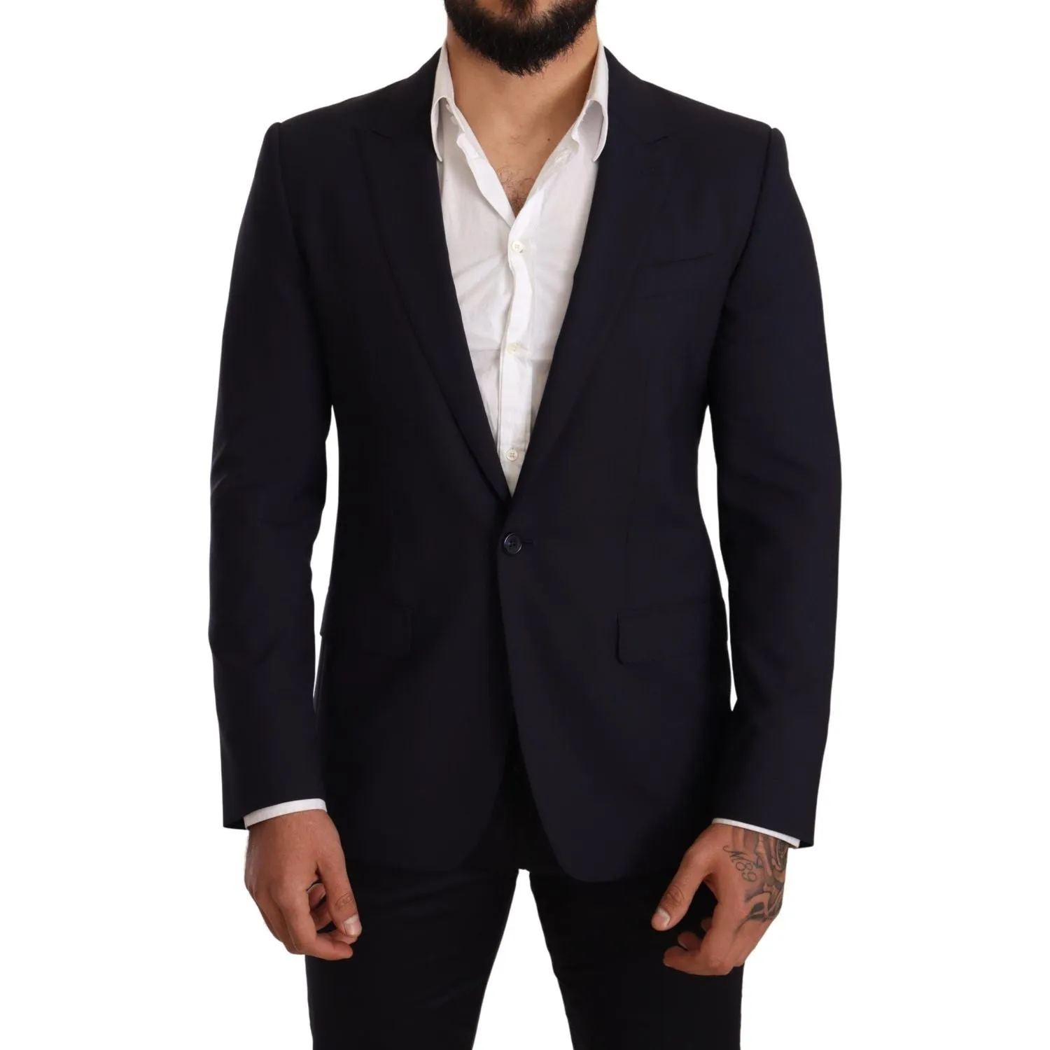 Dolce & Gabbana Elegant Navy Martini Blazer by Renowned Tailors