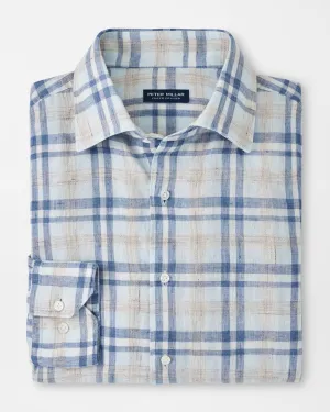 EMIL LINEN SHIRT - BLUE FROST