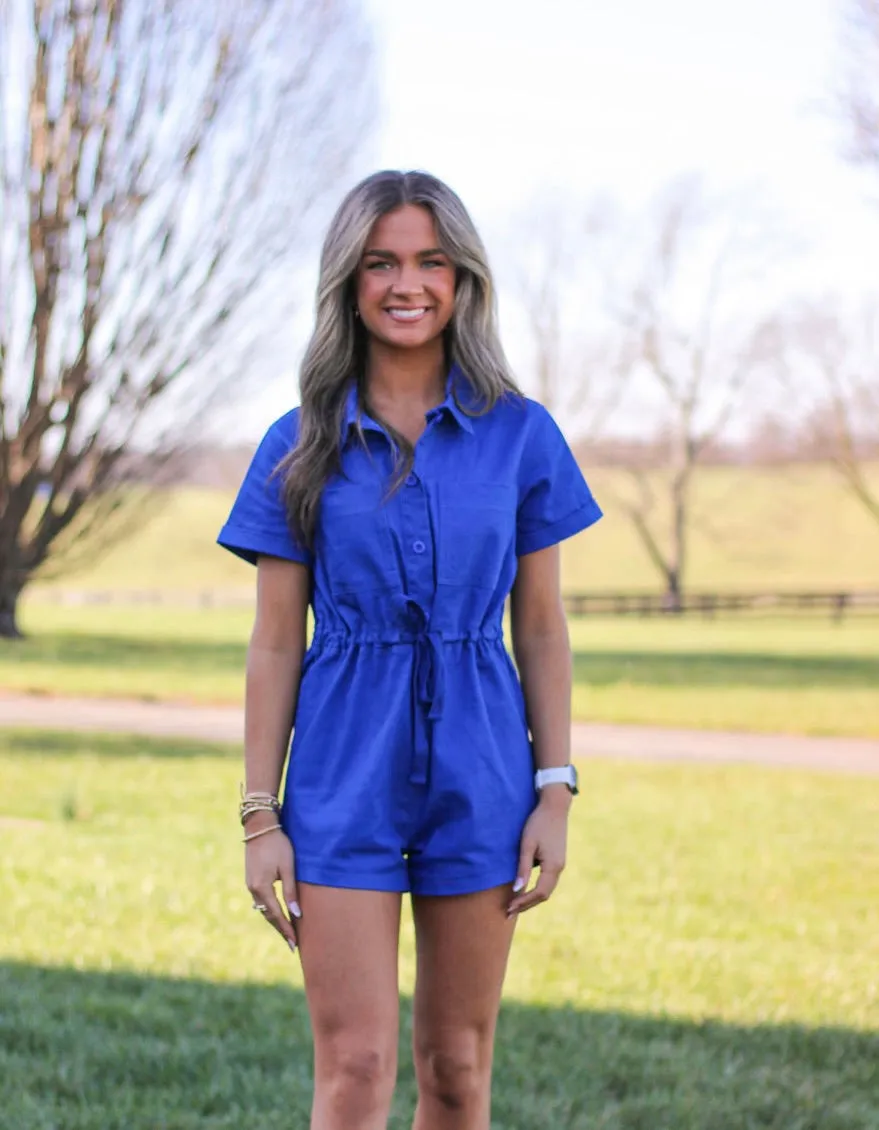 Game Day Denim Romper