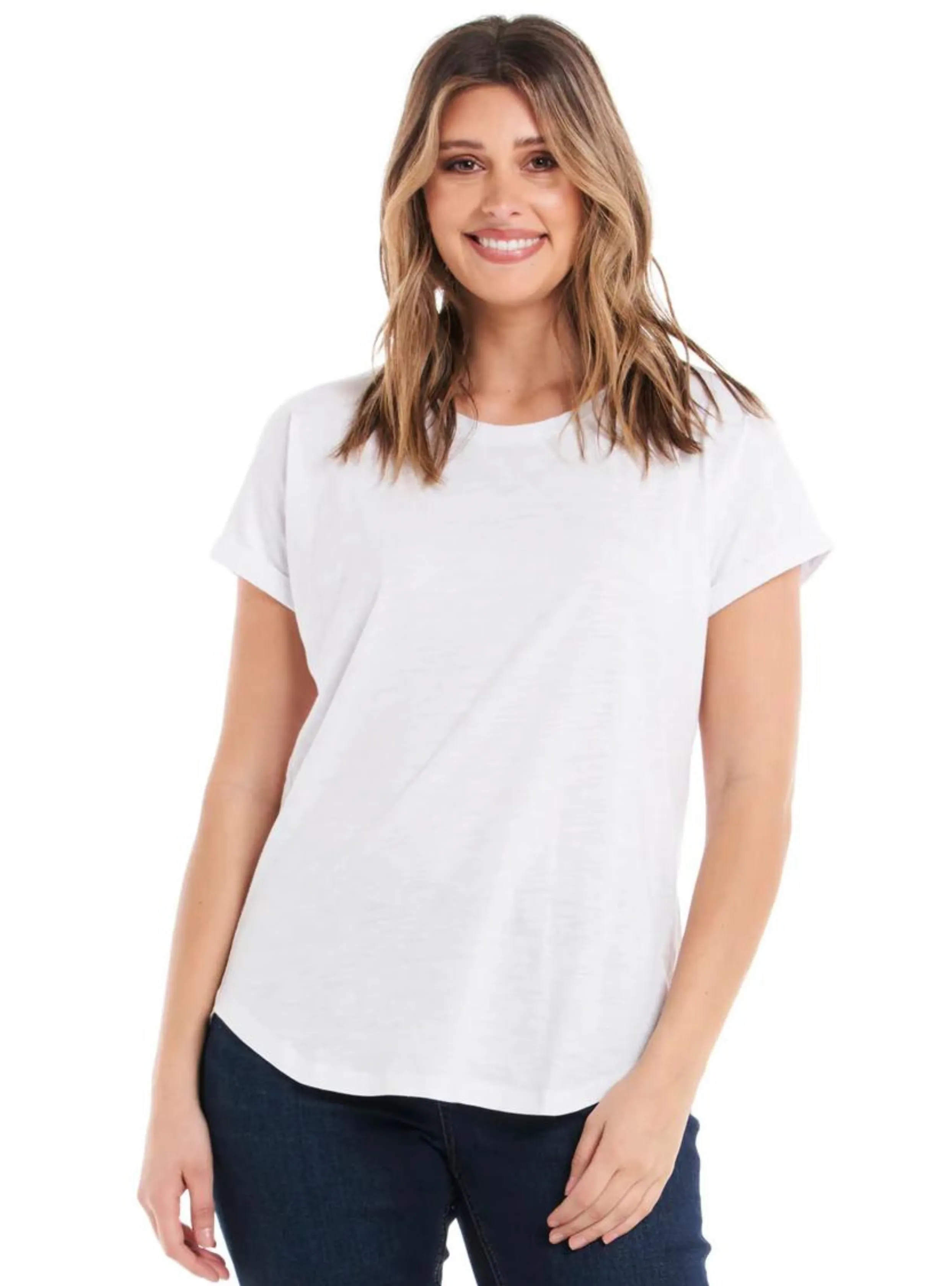 HAILEY SHORT SLEEVE TEE - White