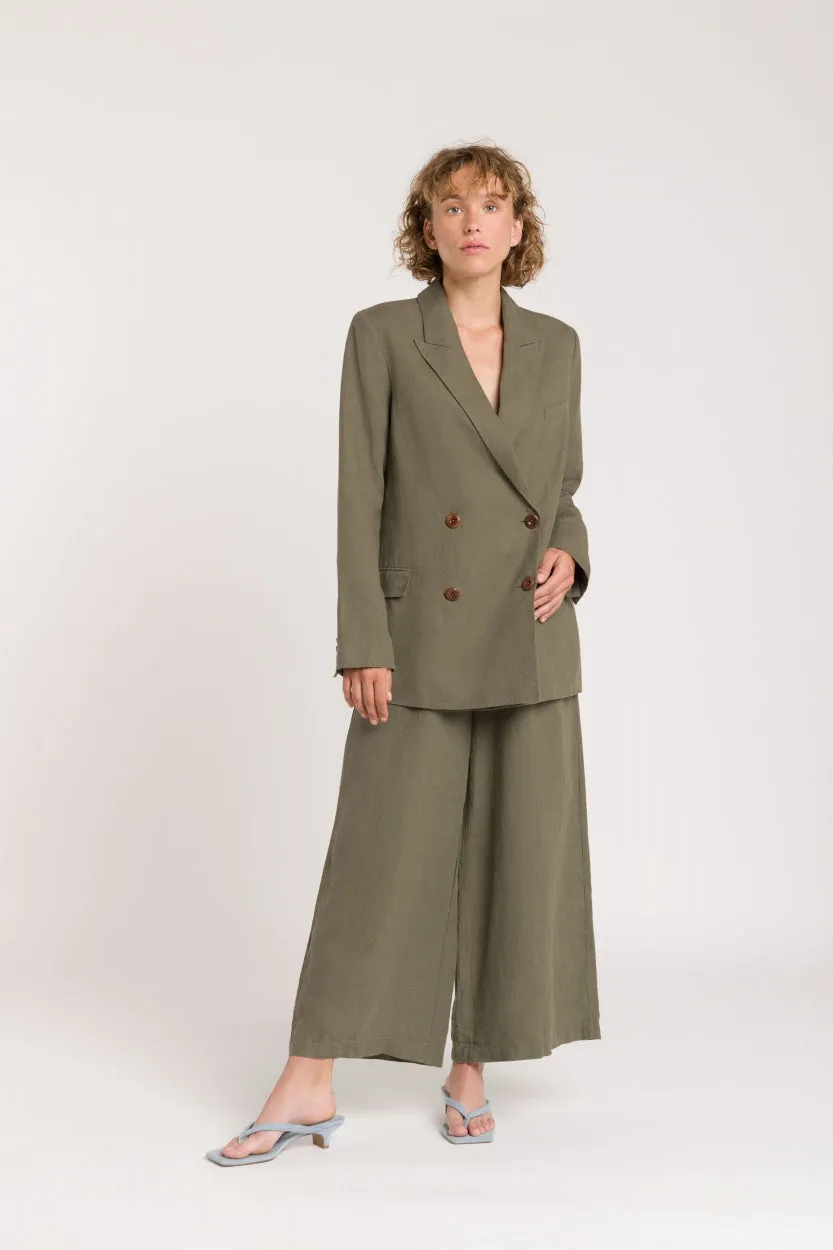 Hazel Flowy Pants Bungee Cord Brown