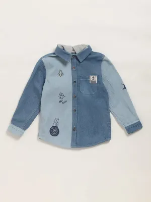 HOP Kids Blue Shirt with Hoodie