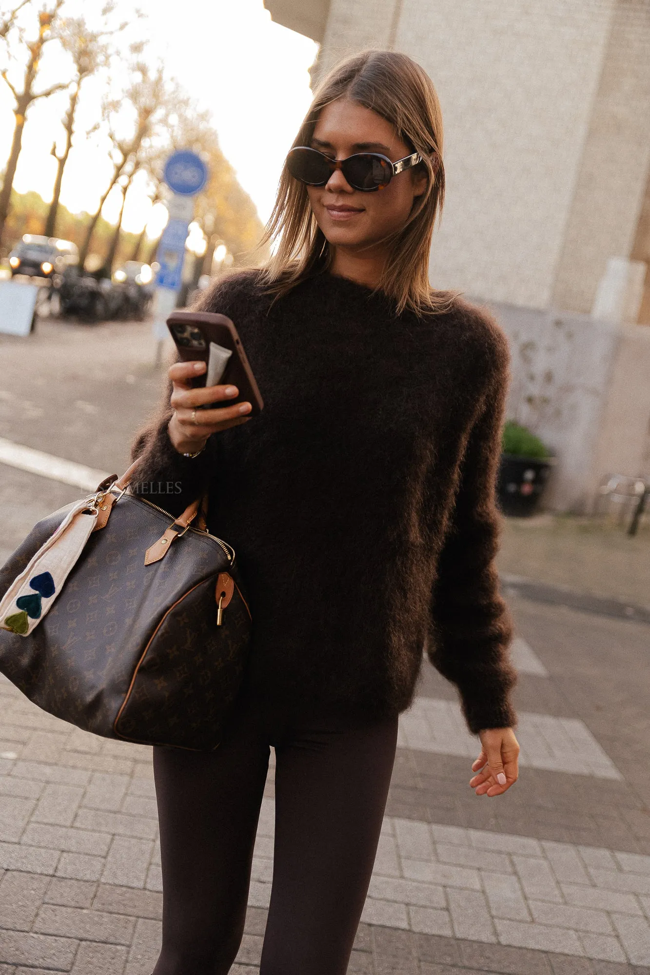 Joanne mohair jumper hot chocolate