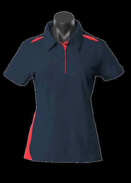 Ladies Paterson Polo Navy/Red