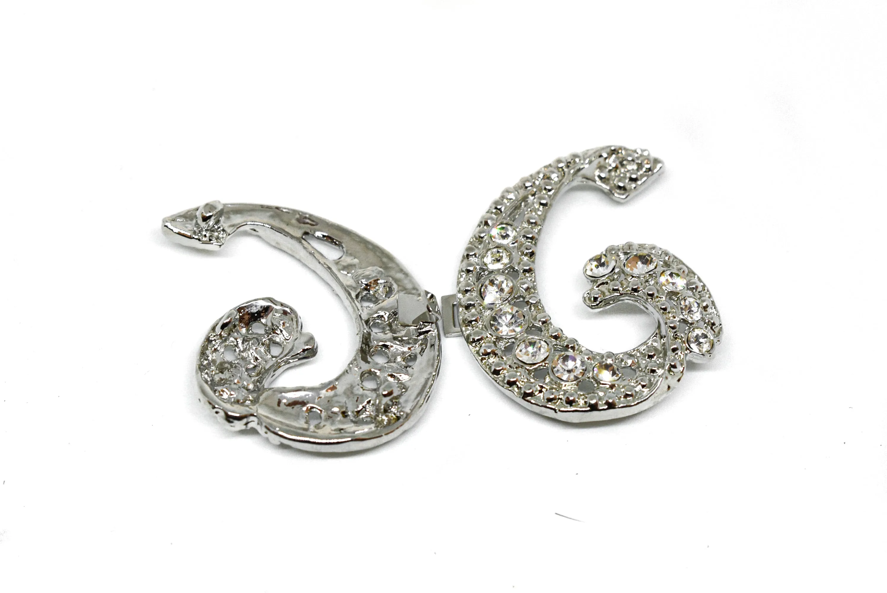 Letter H Rhinestone Connector 3" x 2" - 1 Piece