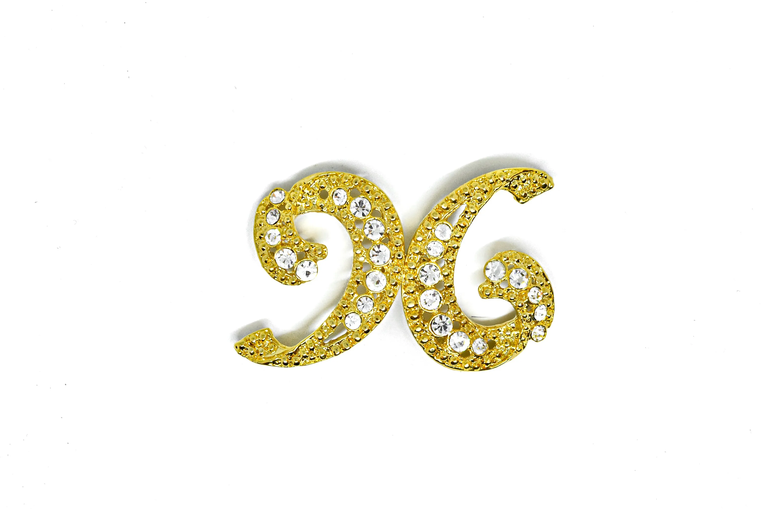 Letter H Rhinestone Connector 3" x 2" - 1 Piece