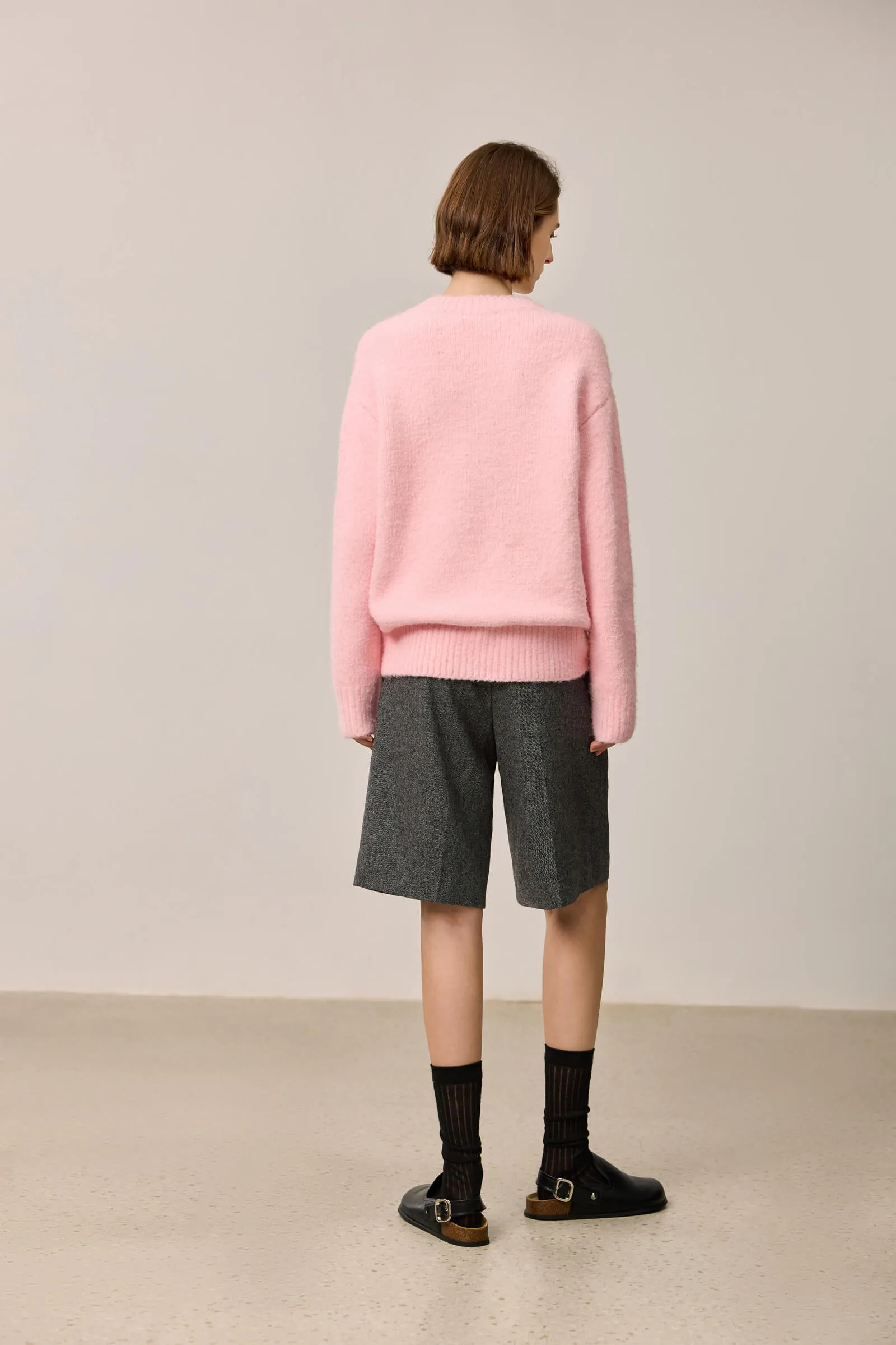 LILY Cozy Fleece-Like Crewneck Sweater