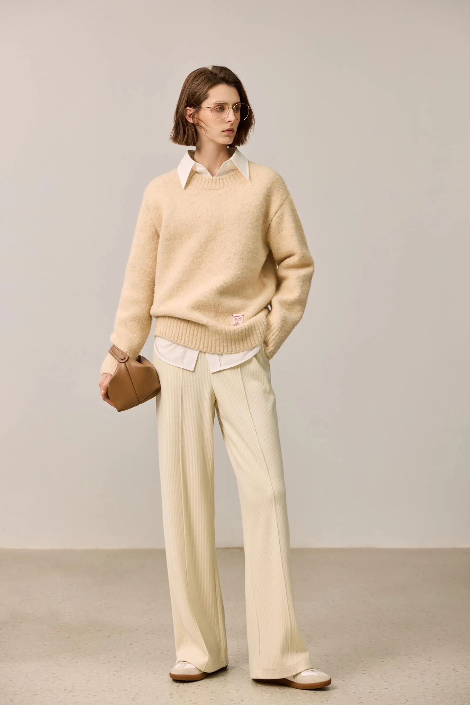 LILY Cozy Fleece-Like Crewneck Sweater