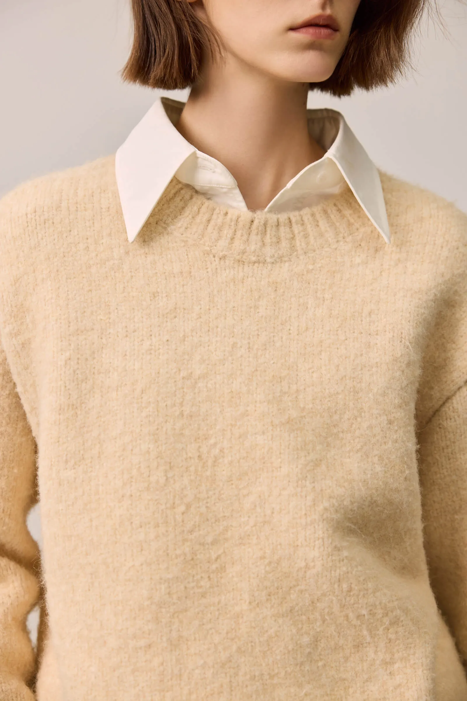 LILY Cozy Fleece-Like Crewneck Sweater