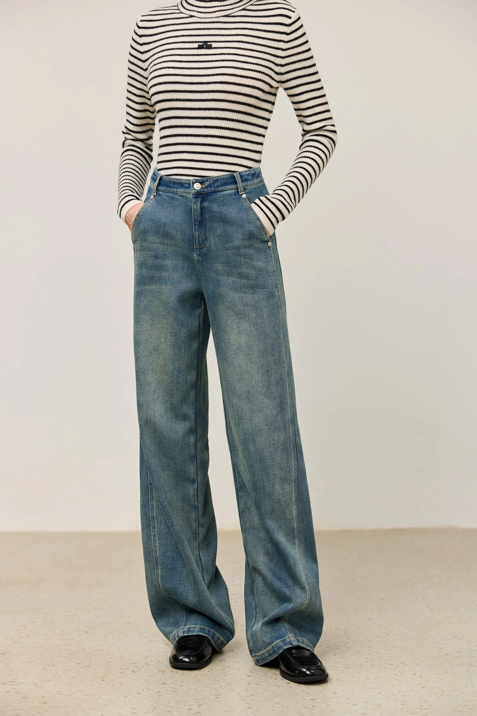 LILY Simple Versatile Straight-Leg Jeans