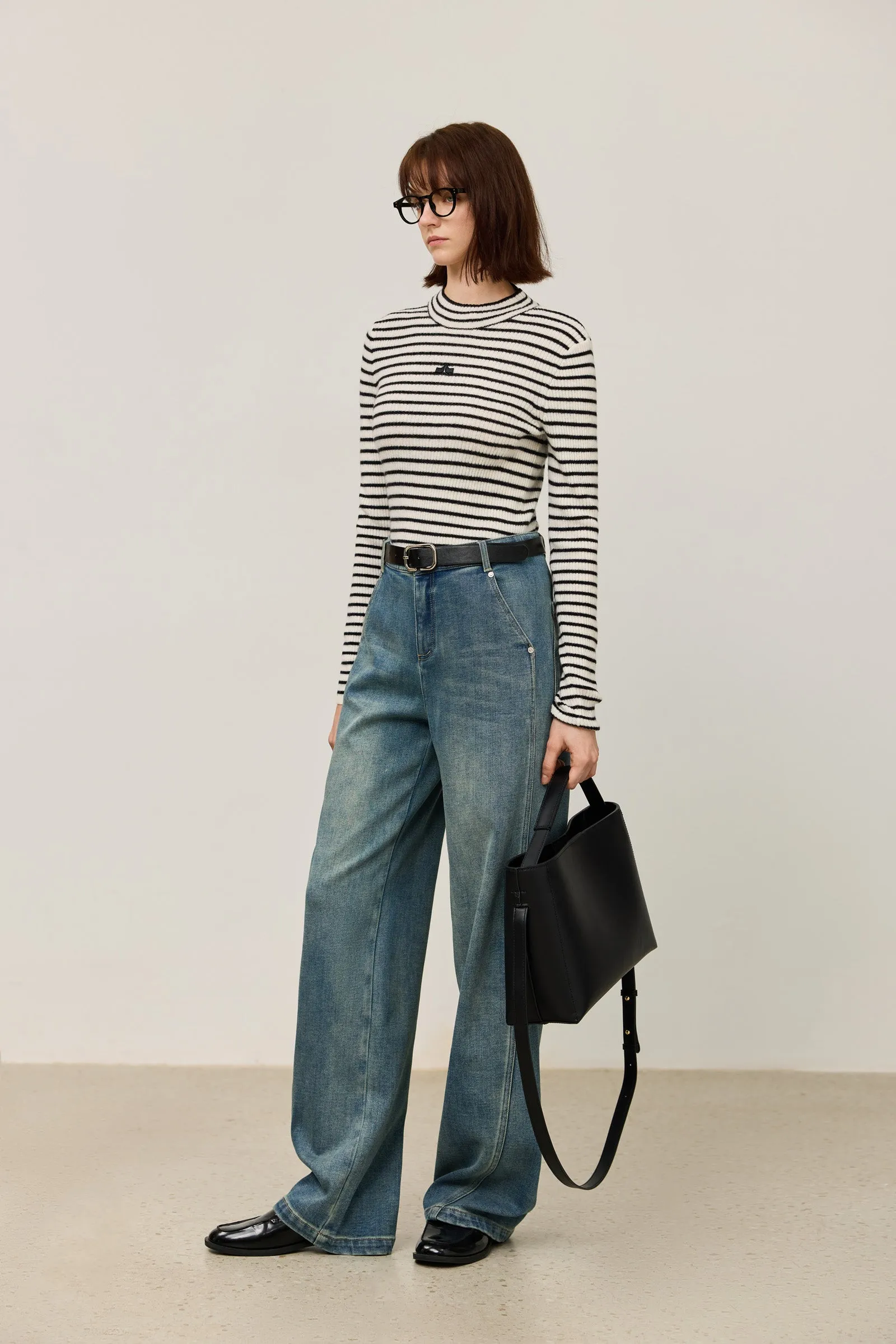 LILY Simple Versatile Straight-Leg Jeans