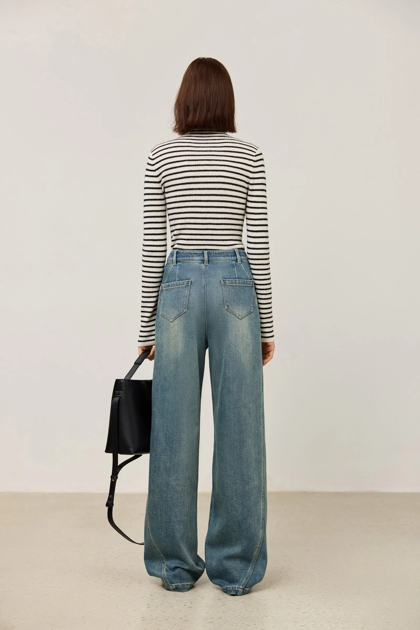 LILY Simple Versatile Straight-Leg Jeans