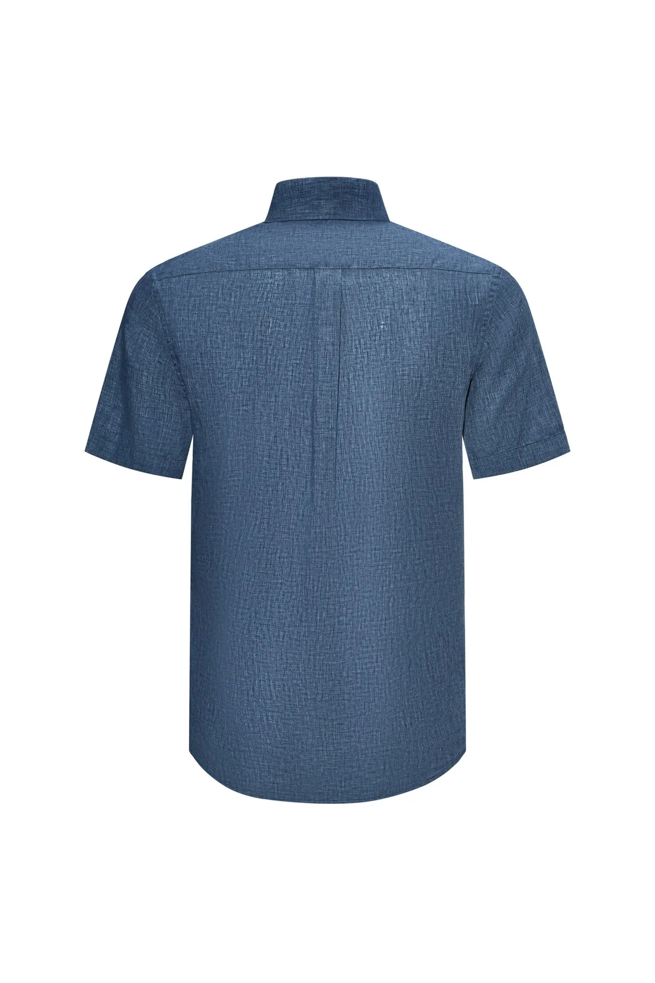 Linen Blend Casual Shirt in Smart Fit Semi-Spread Collar