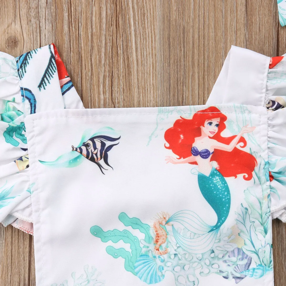 Little Mermaid Romper Set - Baby Girls Clothing Set 2 pieces