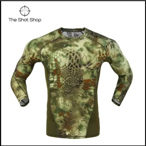 Mens Camo Long Sleeve Quick Dry Tactical T-shirt