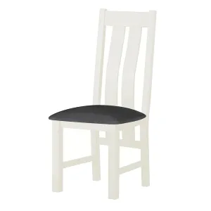 Padstow White Dining Chair - Fabric Seat