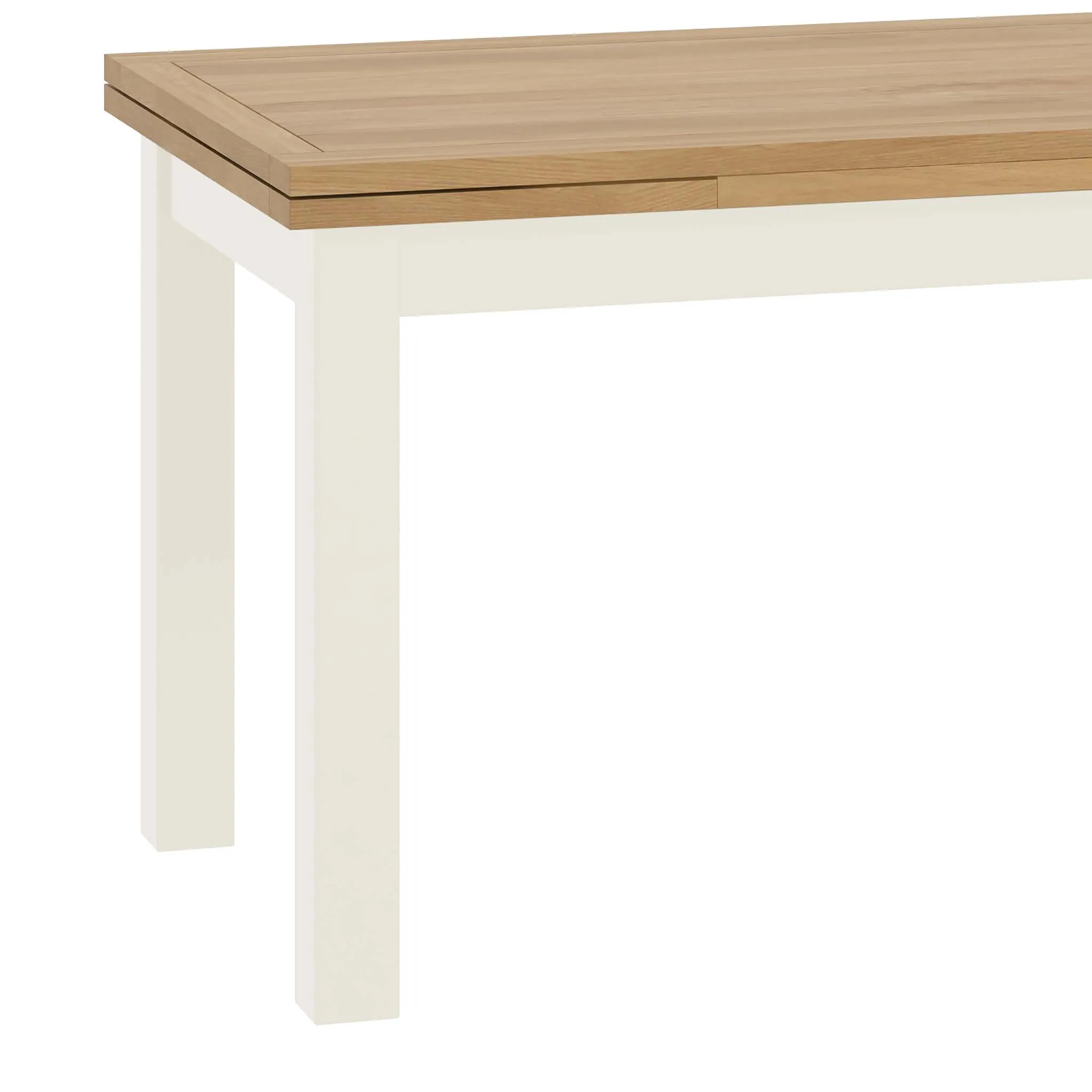 Padstow White Lift Top Draw Leaf Dining Table 120-200cm