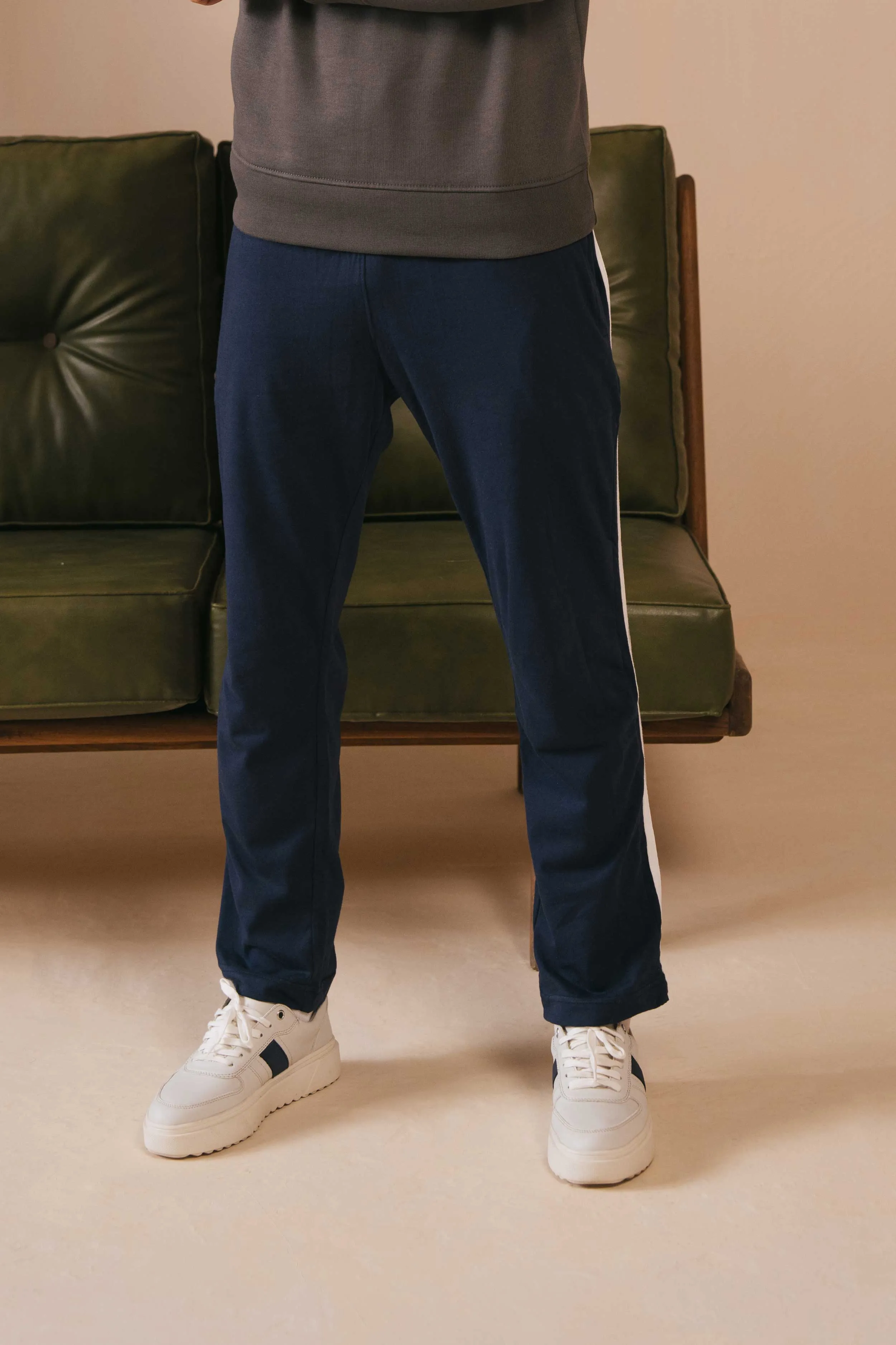 Polo Republica Essentials - Heavy Cotton Jersey Slim-Fit Lounge Pants with Sporty Side Stripes