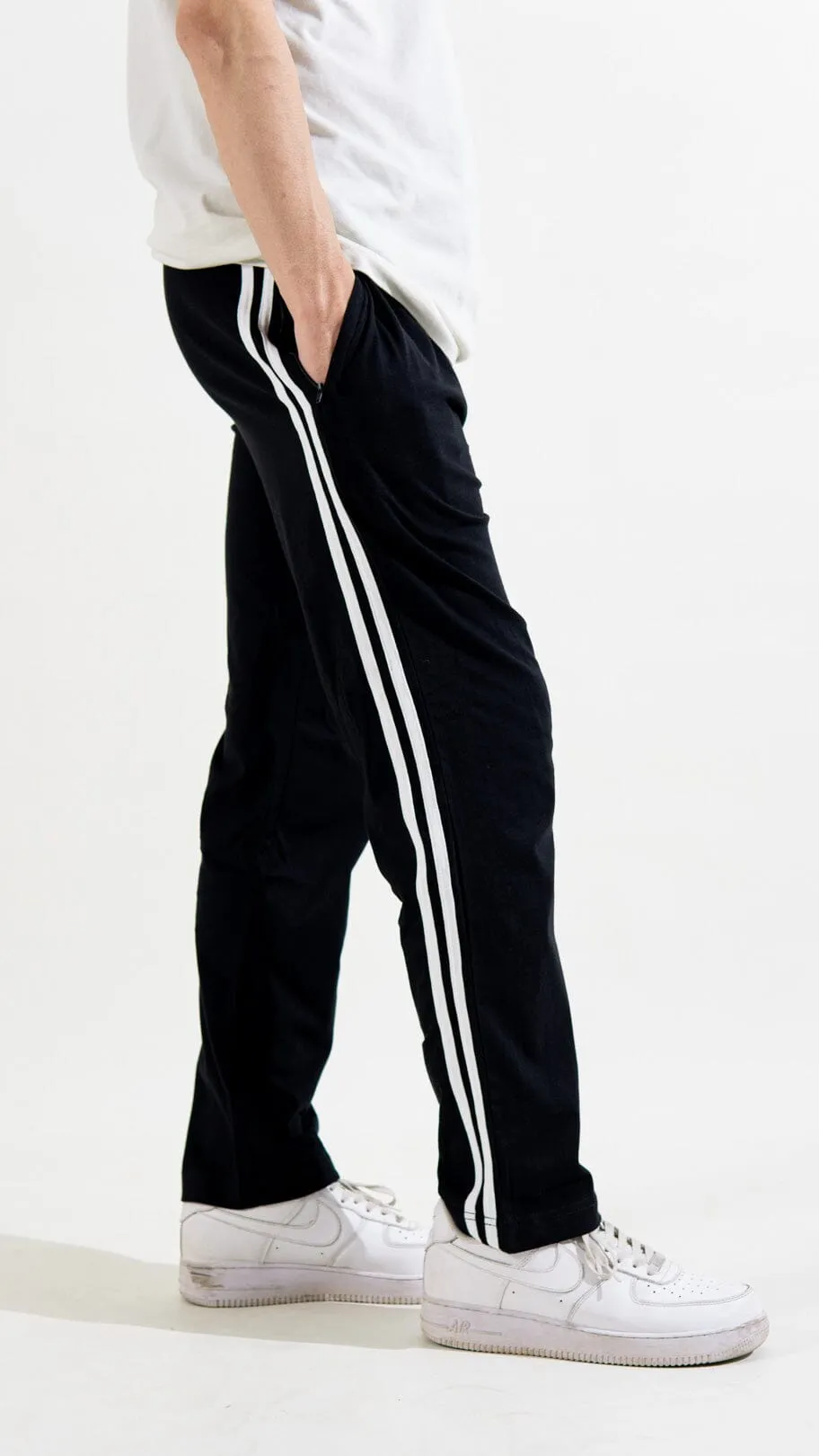 Polo Republica Essentials - Heavy Cotton Jersey Slim-Fit Lounge Pants with Sporty Side Stripes