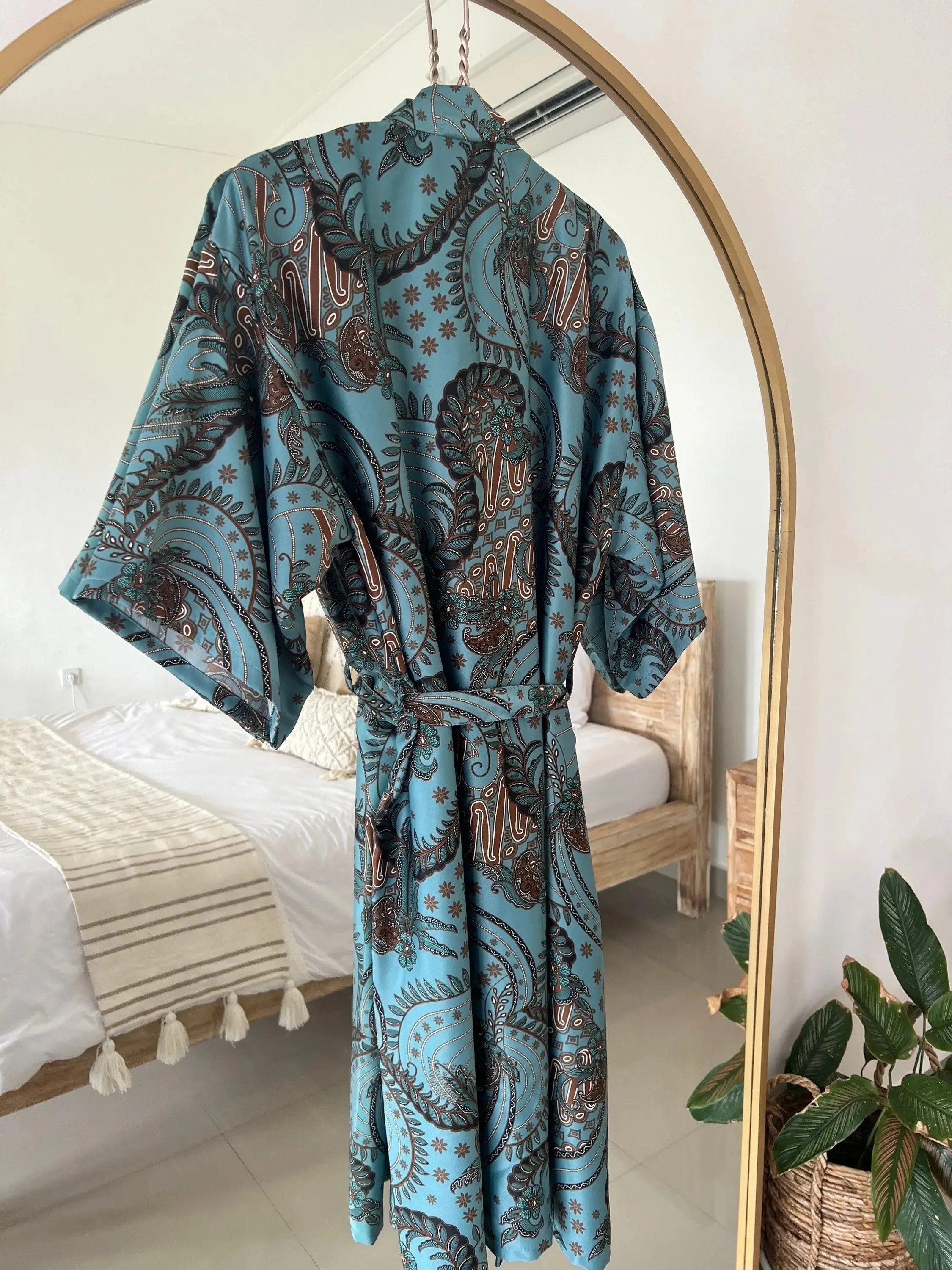 Powder Blue Unisex Kimono Robe