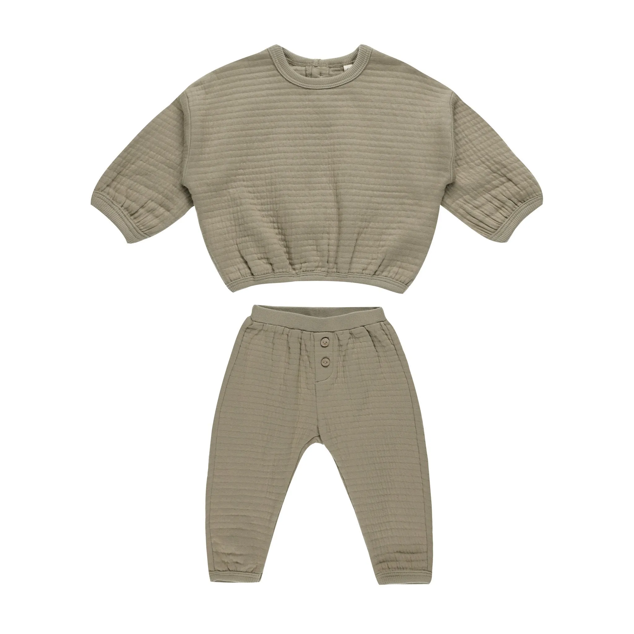 Quincy Mae - Organic Sweat Set - Olive