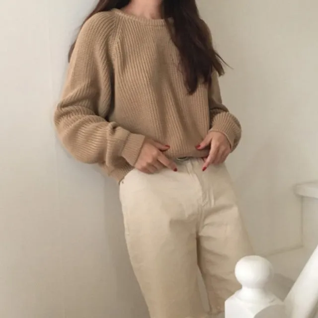 Relaxed Pose Knitted Sweater