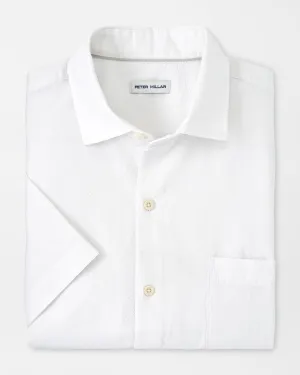 SEAWARD SEERSUCKER COTTON SHIRT - WHITE