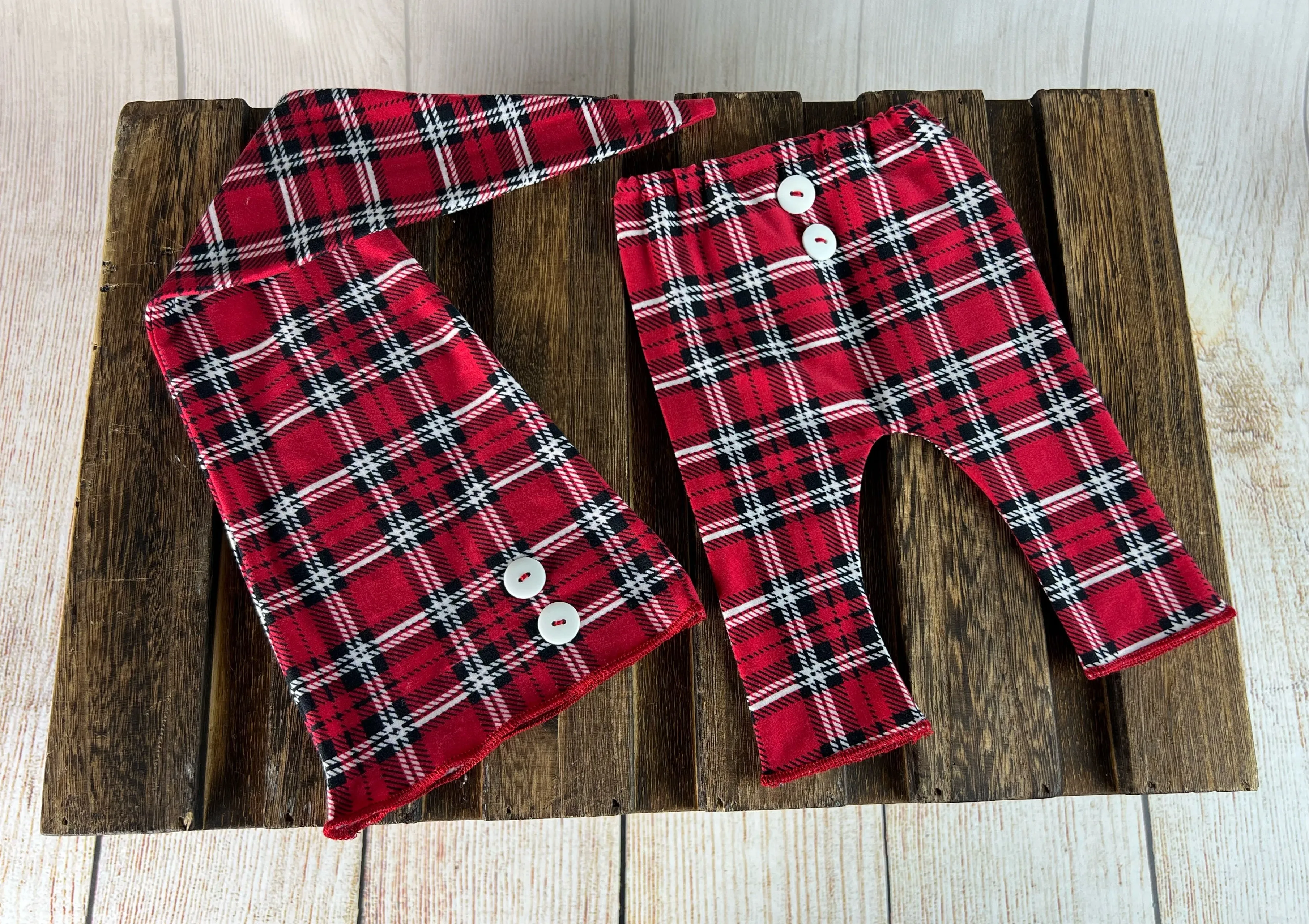 SET Basic Baby-Plaid Red