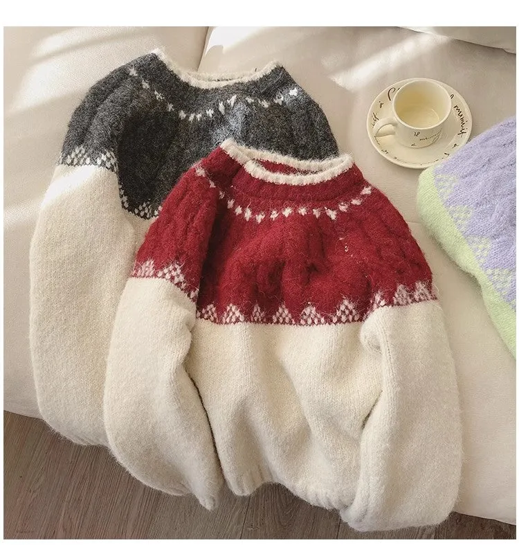 Soft sweater for women long-sleeved sweater trendy     S4889