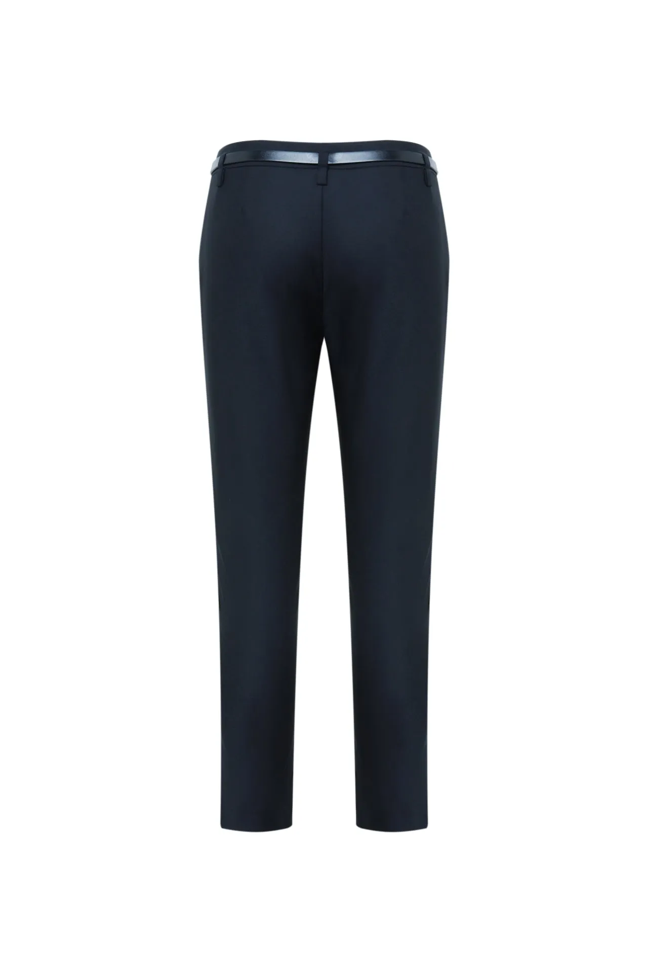 Sydney Stretchable Double Weave Skinny Pants with Belt