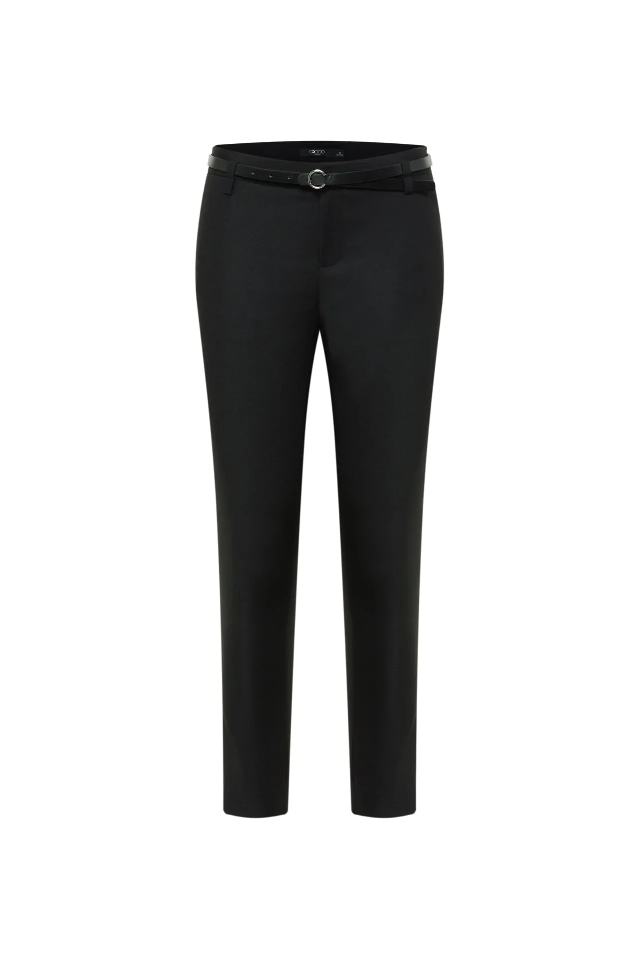 Sydney Stretchable Double Weave Skinny Pants with Belt